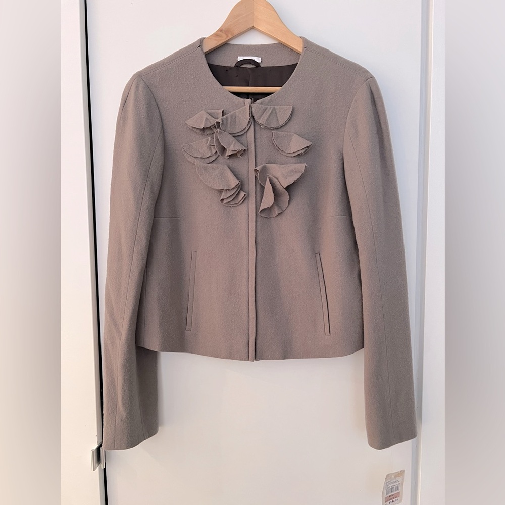GIVENCHY minimalist taupe zipper jacket blazer NWT size 42 (medium/large)